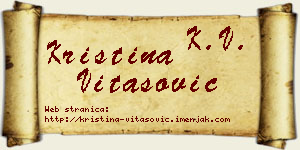 Kristina Vitasović vizit kartica